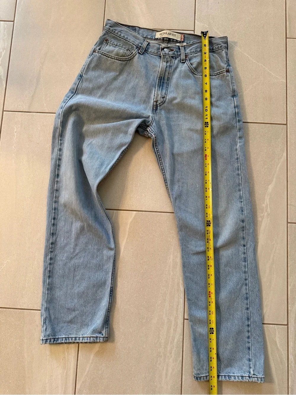 Levi’s 505 Men’s Jeans 33x30 Regular Fit Straight Leg Light Wash Denim